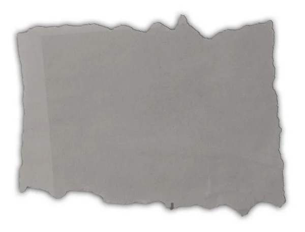 Bir Parça Yırtık Kağıt Beyaz Üzerine — Stok fotoğraf