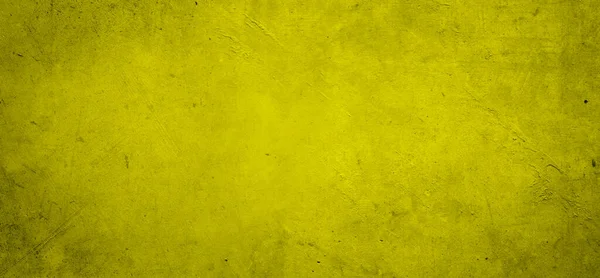 Amarelo Texturizado Parede Concreto Fundo Largo — Fotografia de Stock