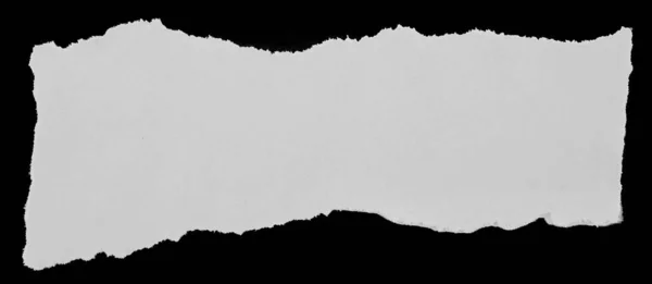 Шматок Рваного Паперу Чорному — стокове фото