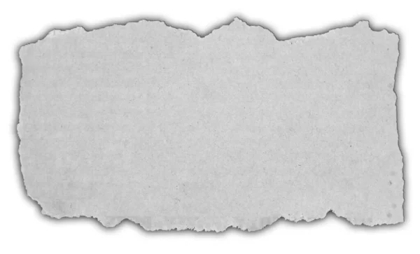 Pedaço Papel Rasgado Branco — Fotografia de Stock