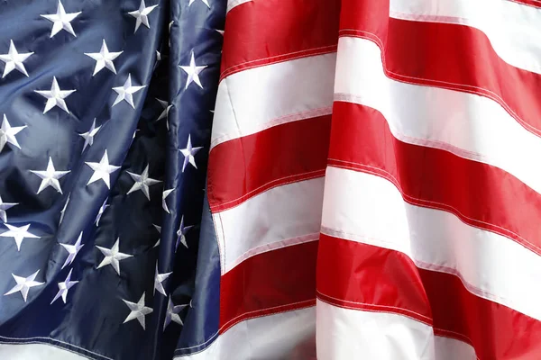 Close Bandeira Americana Ondulada — Fotografia de Stock