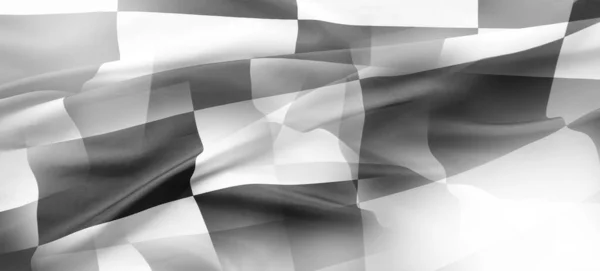 Checkered Black White Racing Flag — Stock Photo, Image