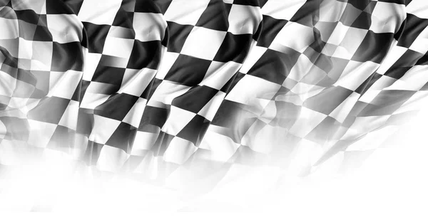 Checkered Preto Branco Bandeira Corrida — Fotografia de Stock