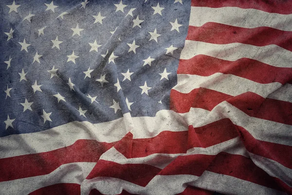 Grunge Amerikan Bayrağına Yakın Çekim — Stok fotoğraf