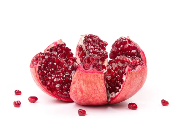 Open Pomegranate Fruit White Background — Zdjęcie stockowe