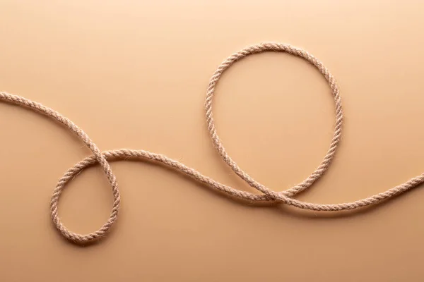 Rope Loop Cream Color Background — 图库照片