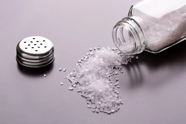 Open Salt Shaker Lying Its Side — Stockfoto