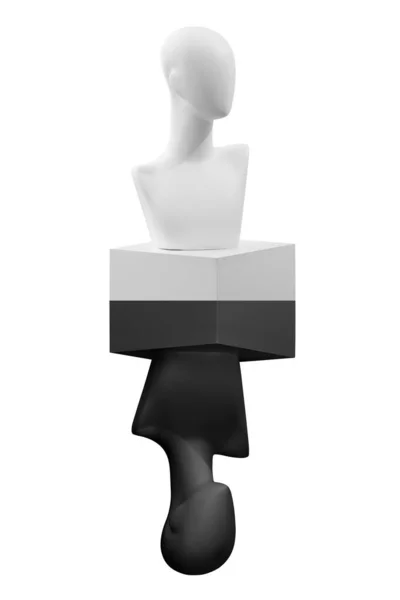 Mannequin Figure White Black Position Abstract Mannequin Figure — Photo