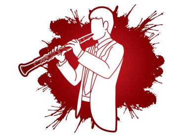 Klarnet Müziği Orkestra Aracı Grafik Vektörü