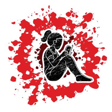 Çizgi Roman Okuyan Bir Kız Grafik Vektörü