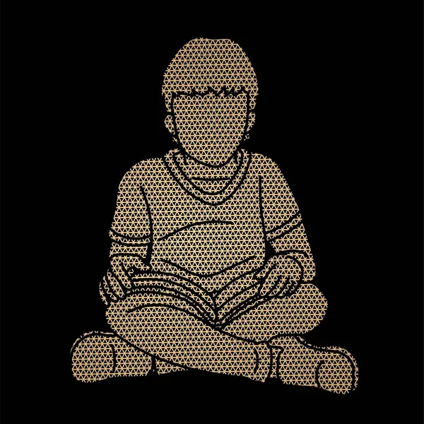 Children Study Boy Reading Book Cartoon Graphic Vector — Stockový vektor