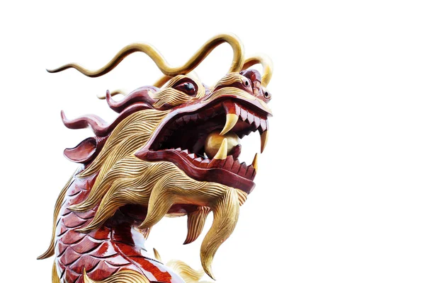 Madeira cabeça de dragão — Fotografia de Stock