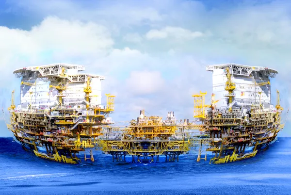 Impianto petrolifero offshore — Foto Stock