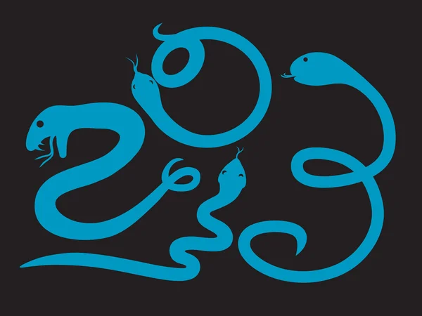 Serpiente azul 2013 — Vector de stock