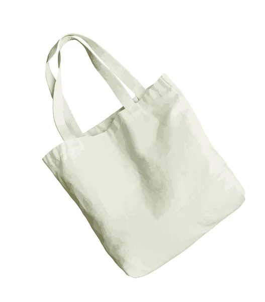 Λευκή βαμβακερή τσάντα — Διανυσματικό Αρχείο