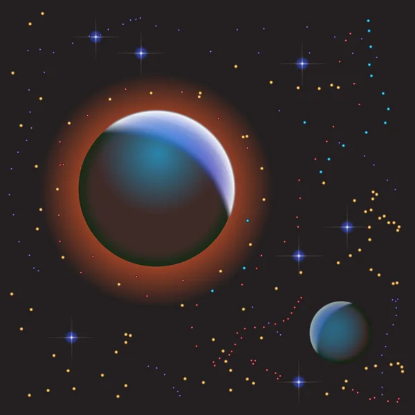 Abstracte planeten sterren — Stockvector