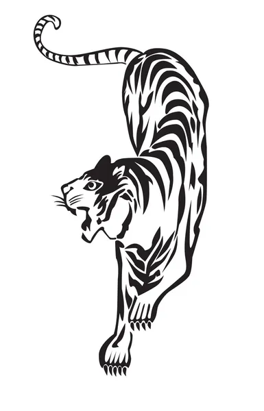 Sztuka linii tygrysa — Wektor stockowy