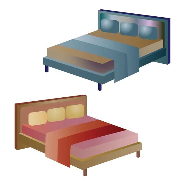 Duo slaapkamer — Stockvector