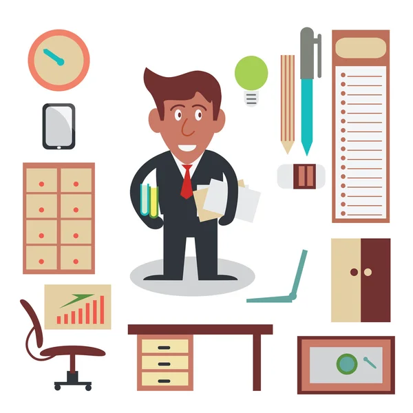 Busy Businessman — Stock Vector