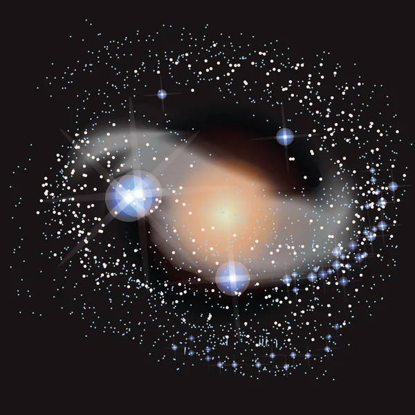 Abstrakt stavgalax galax — Stock vektor