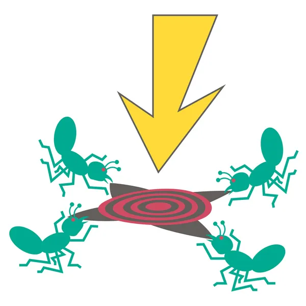 Ομαδική εργασία μυρμηγκιών — Διανυσματικό Αρχείο