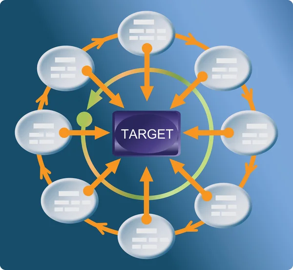 Diagramme de liaison arrière — Image vectorielle