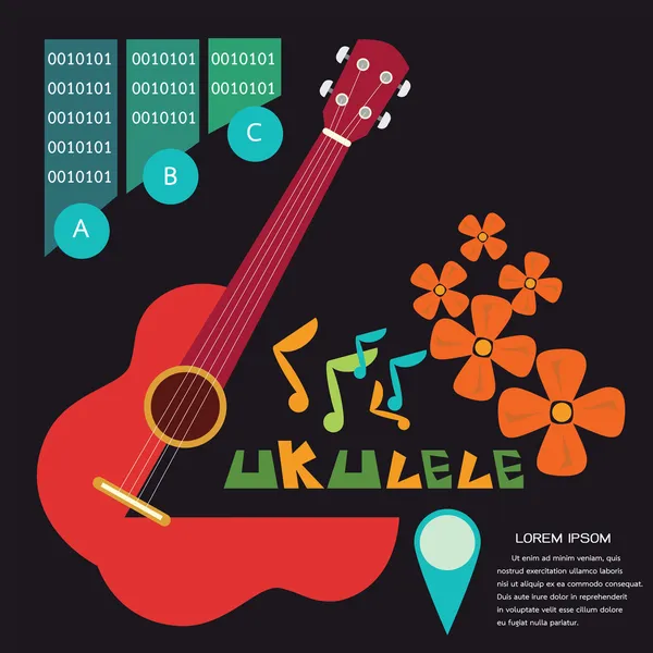 Ukelele — Vector de stock