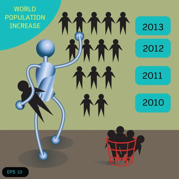 Modèle de population de presse — Image vectorielle