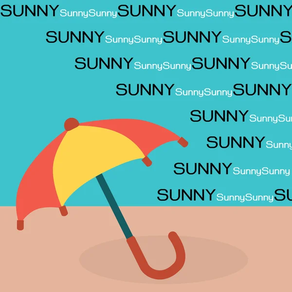 Deštník na slunci — Stockový vektor