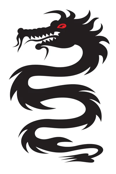 Black Dragon — Stock Vector