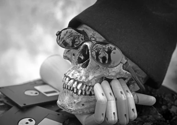 Technology Skull Concept — Stock Photo, Image