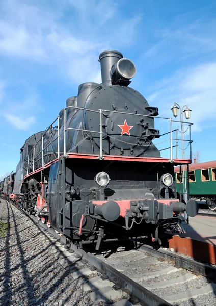Old Russian steam locomotive — Stock Photo, Image