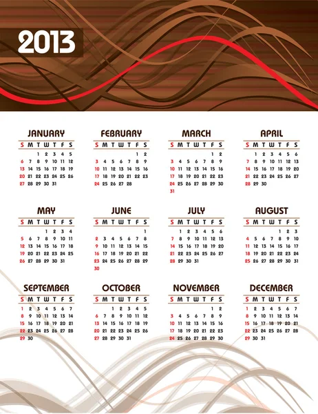 2013 календарь . — стоковый вектор