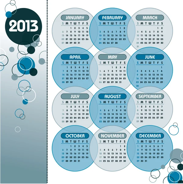 Calendario 2013 . — Archivo Imágenes Vectoriales