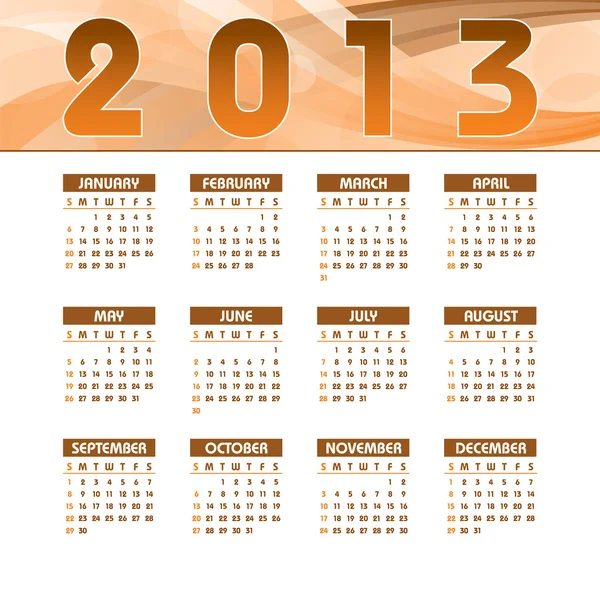 Календар 2013 . — стоковий вектор