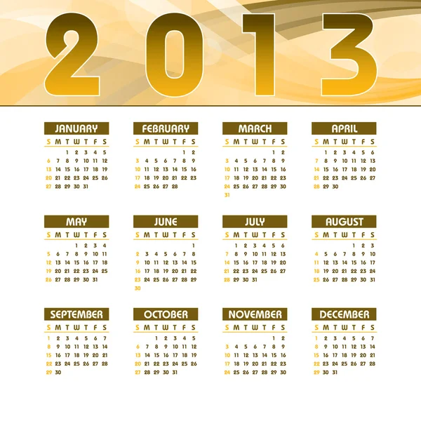 Calendrier 2013 . — Image vectorielle