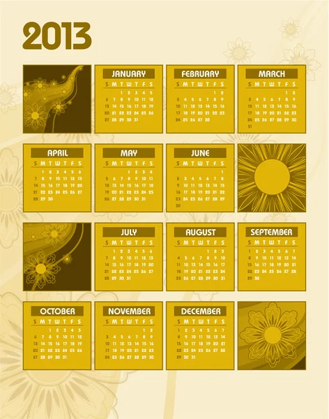 Kalender 2013. — Stockvektor