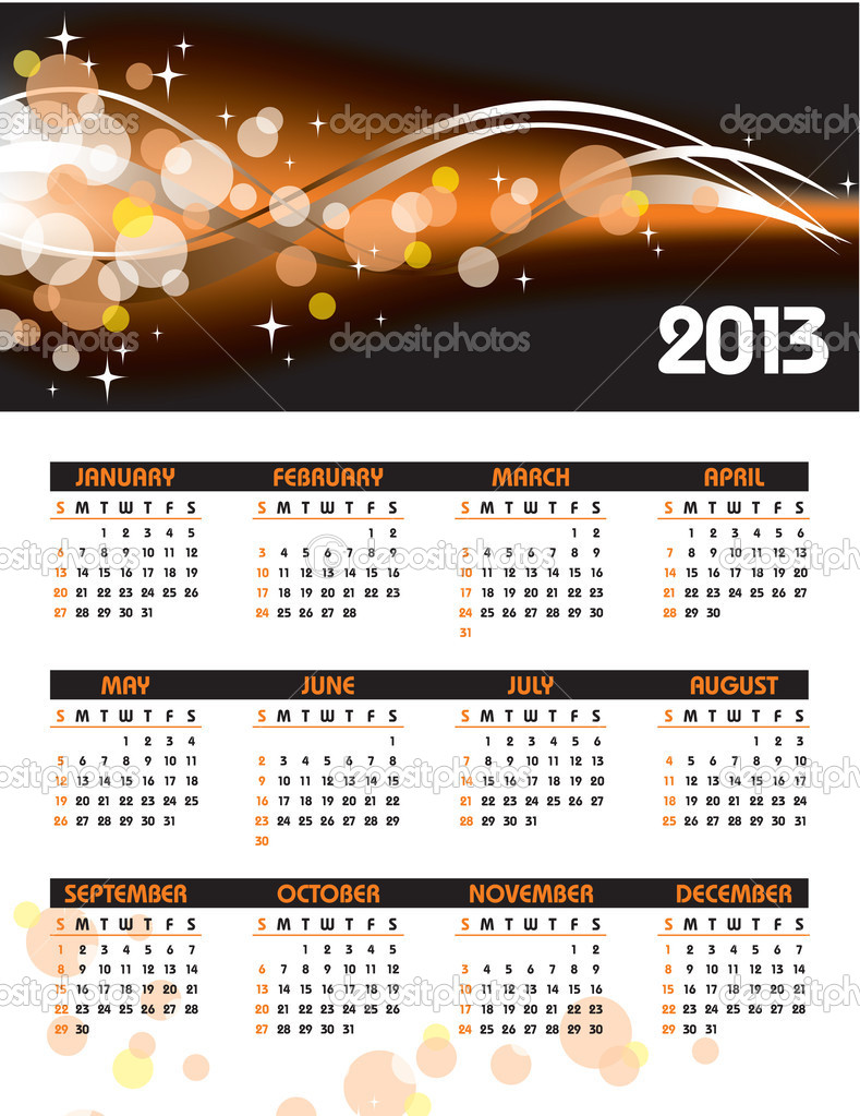 2013 Calendar.