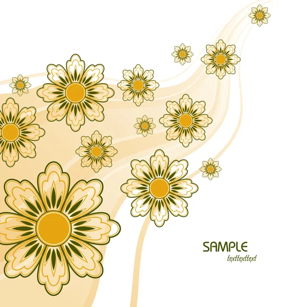 Abstract vector achtergrond met bloemen eps10. — Stockvector