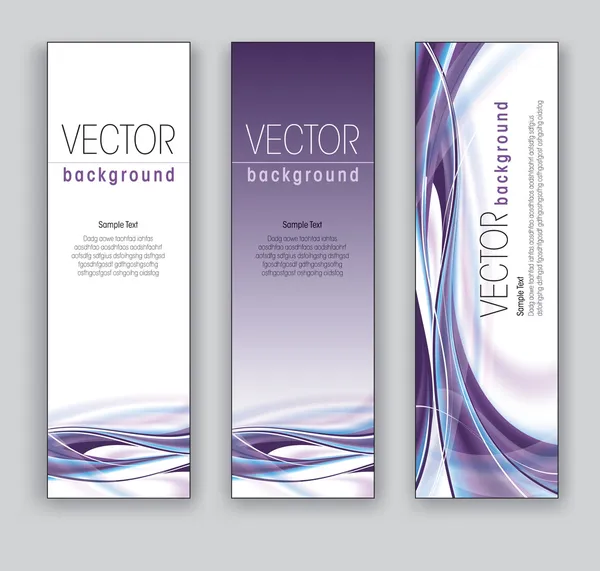 Vector Banners Abstract Backgrounds — Stock Vector