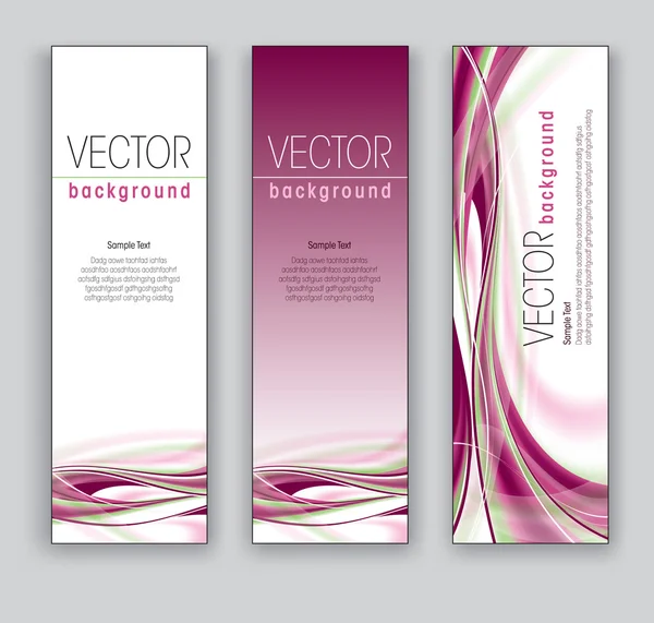 Banners vetoriais planos de fundo abstratos — Vetor de Stock