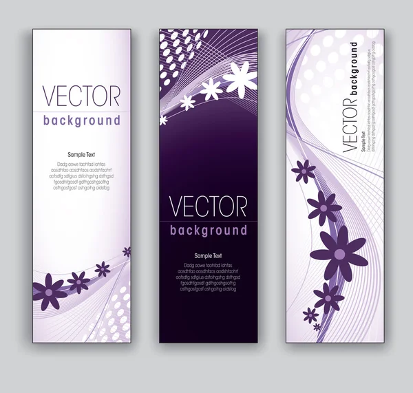 Banners vetoriais planos de fundo abstratos — Vetor de Stock