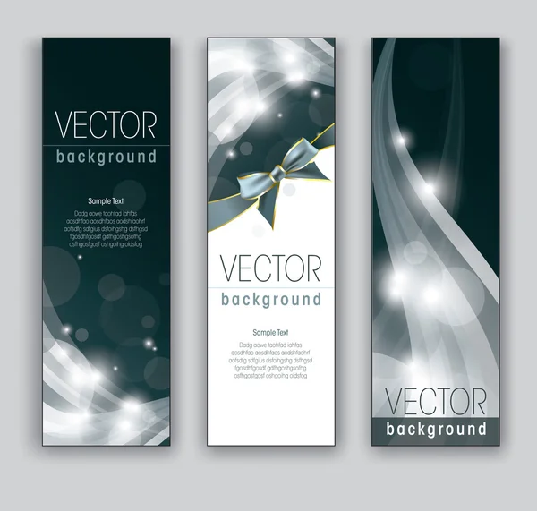 Vector Banners Abstract Backgrounds — Stock Vector