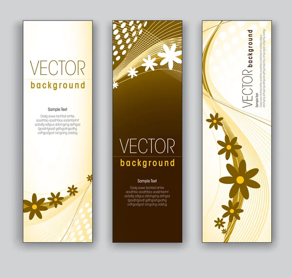 Vector Banners Abstract Backgrounds — Stock Vector