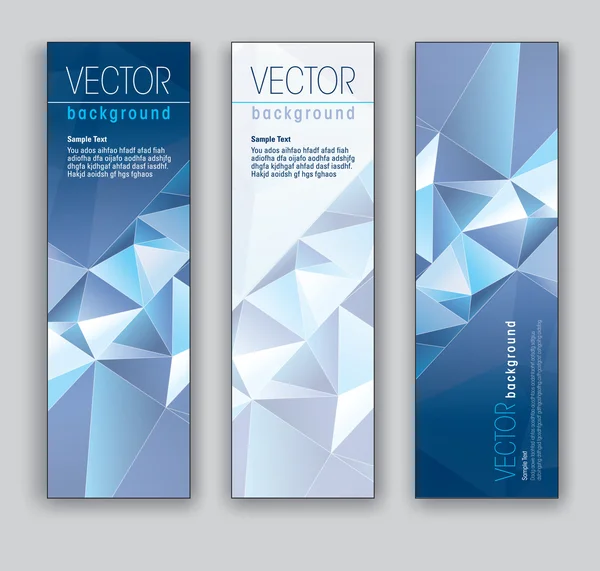 Vector Banners Abstract Backgrounds — Stock Vector