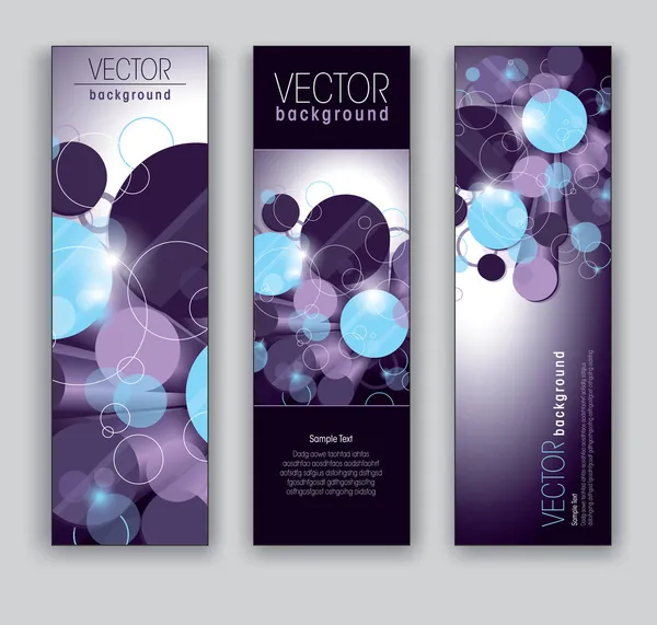 Banners vetoriais planos de fundo abstratos — Vetor de Stock