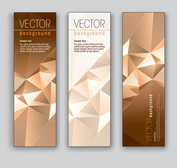 Banners vetoriais planos de fundo abstratos — Vetor de Stock