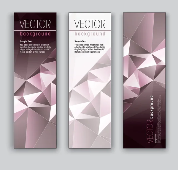 Vector Banners Abstract Backgrounds — Stock Vector