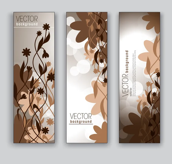 Floral Vector Banners. Fondos abstractos . — Vector de stock