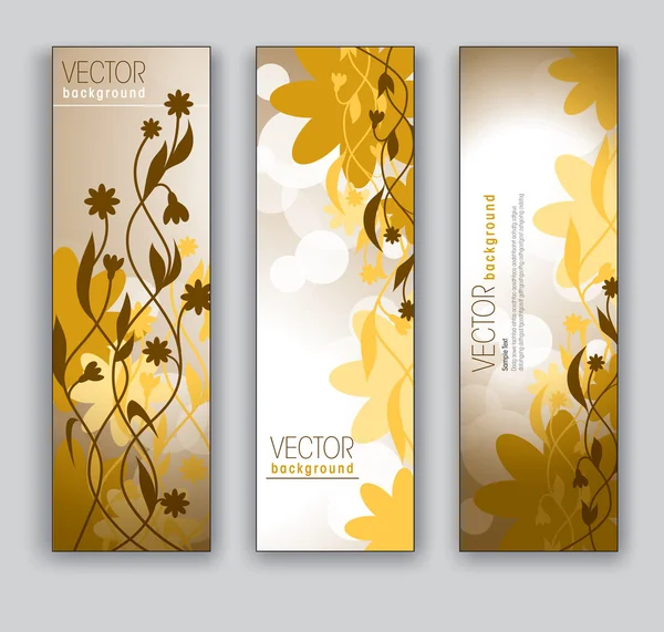 Floral Vector Banners. Fondos abstractos . — Vector de stock